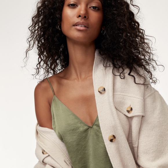 Aritzia Wilfred Free Boscono Camisole, NEWT GREEN - Picture 5 of 6